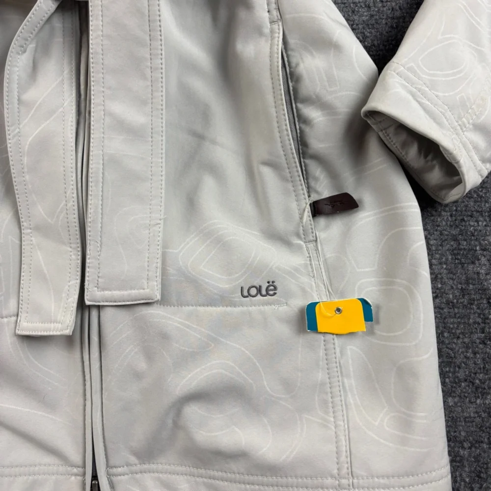 LOLE Women’s Light Grey Glowing Jacket Soft Shell Trench Coat size: XS (2-4) - Picture 4 of 8